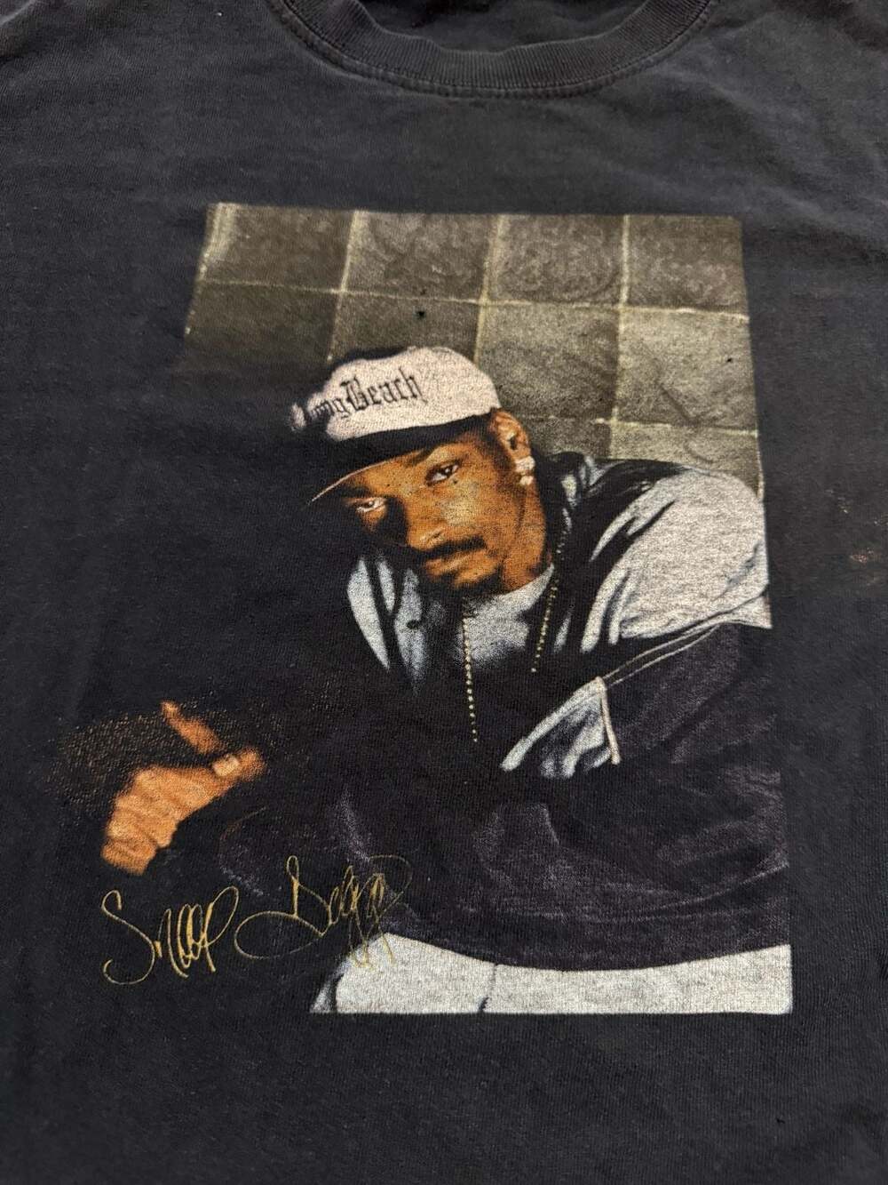 Vintage Snoop Dogg Long Beach Graphic T-Shirt Black